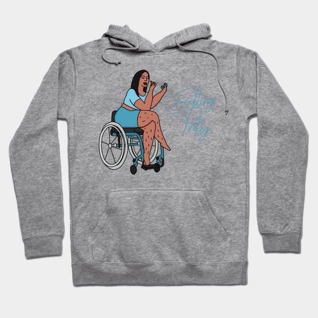 Sitting Pretty in Blue 4 Hoodie by Dissent Clothing